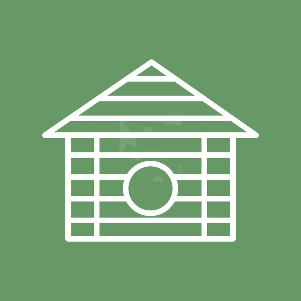 Wood Cabin Vector Icon