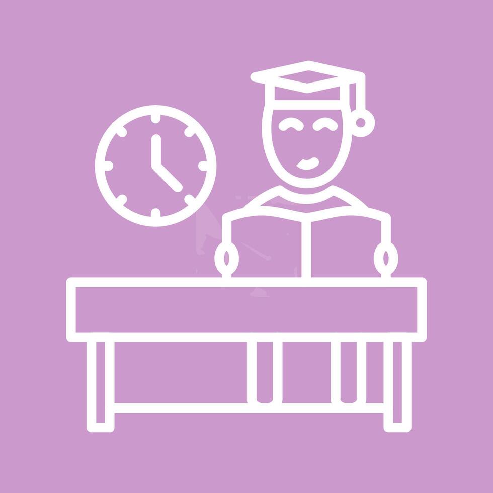 Studying on Desk I Vector Icon