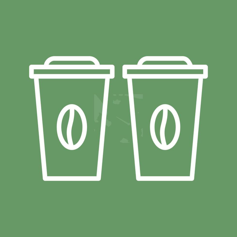 Two Coffees Vector Icon