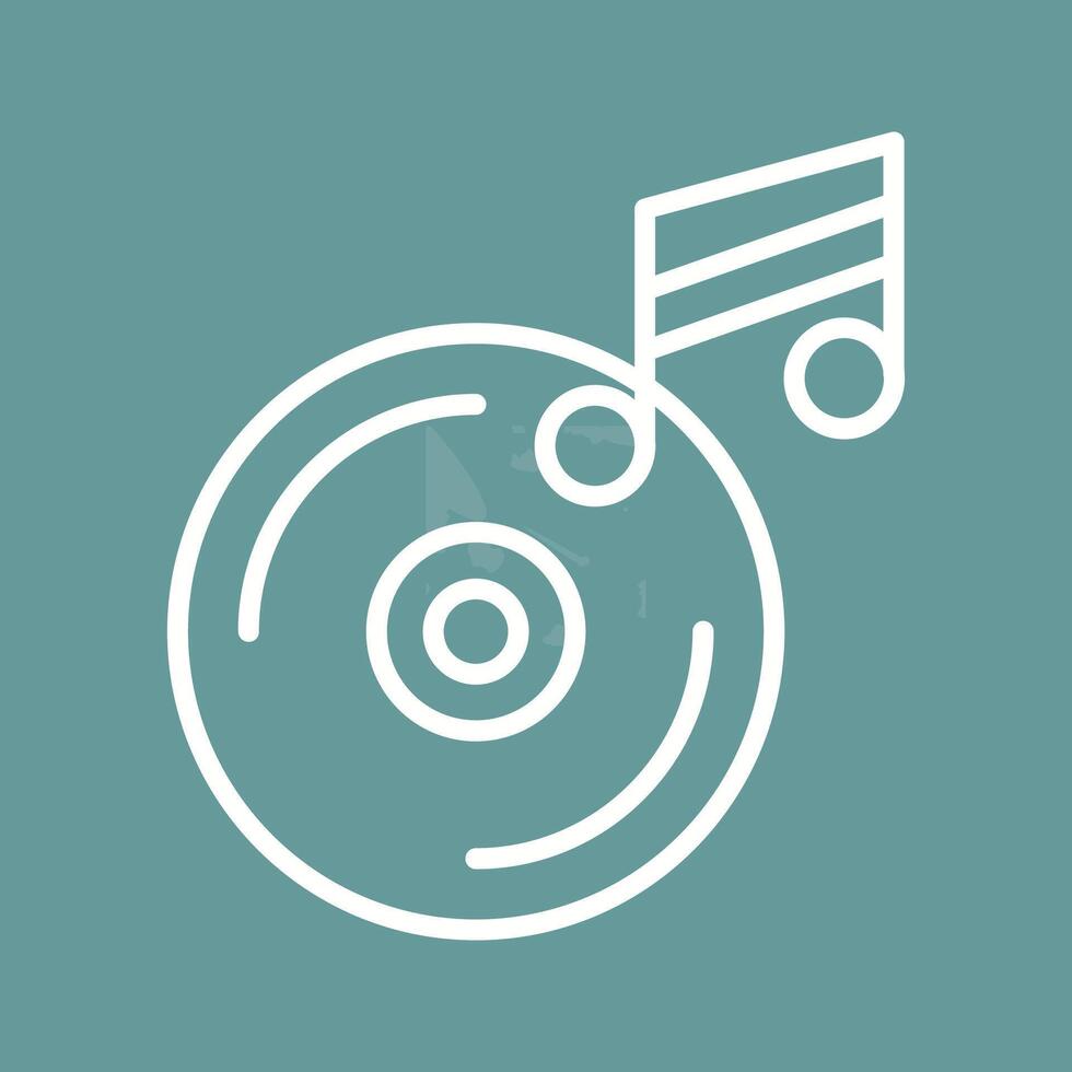 icono de vector de cd de música