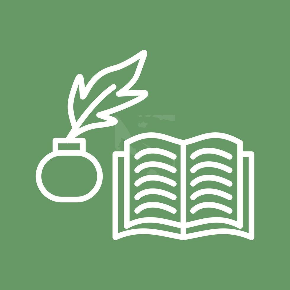 Quill and Book Vector Icon