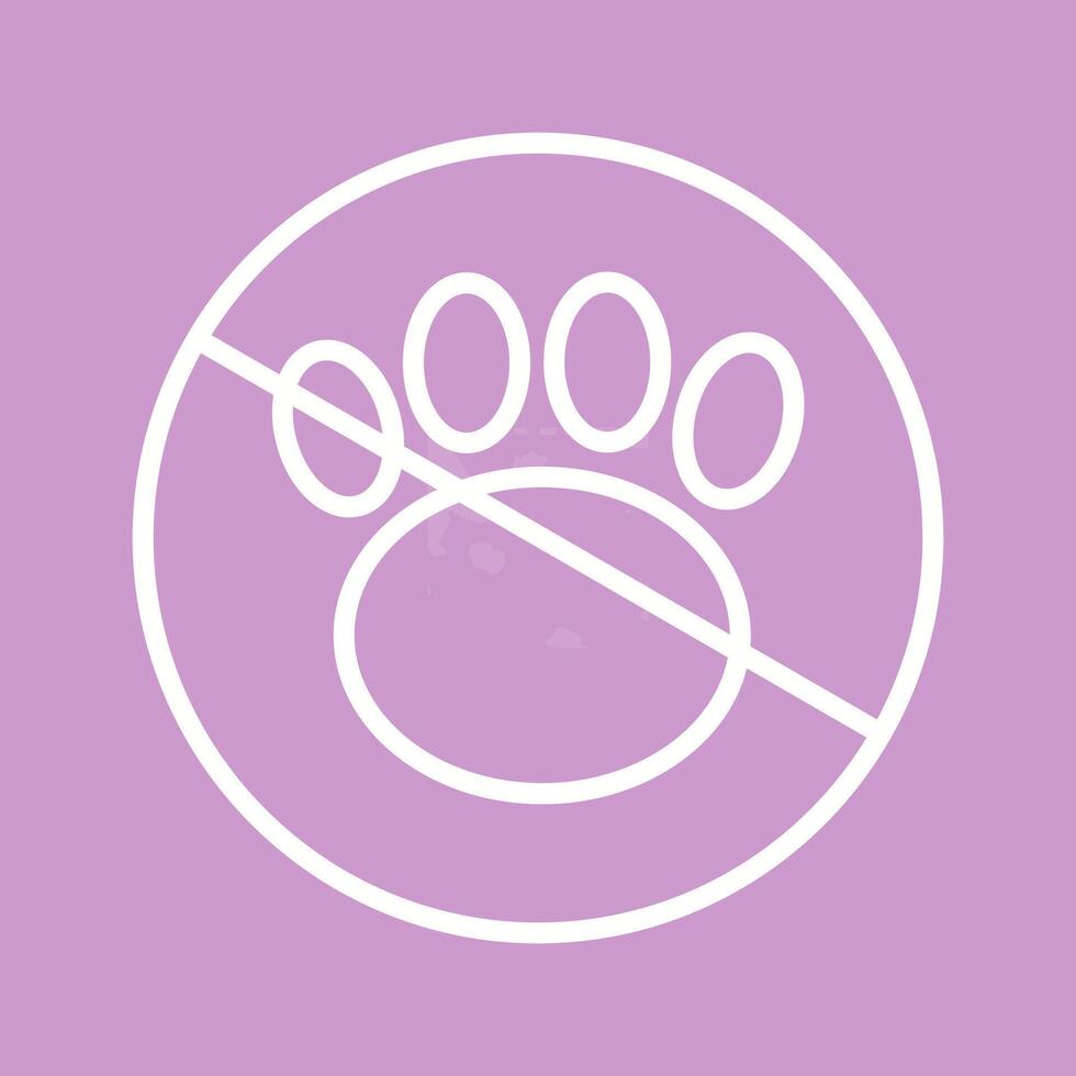 No Pets Vector Icon