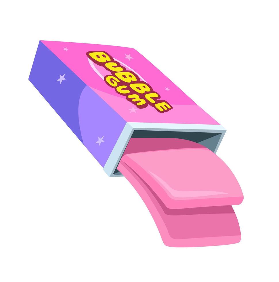 Bubble Gum Candy Cartoon Illustration Vector
