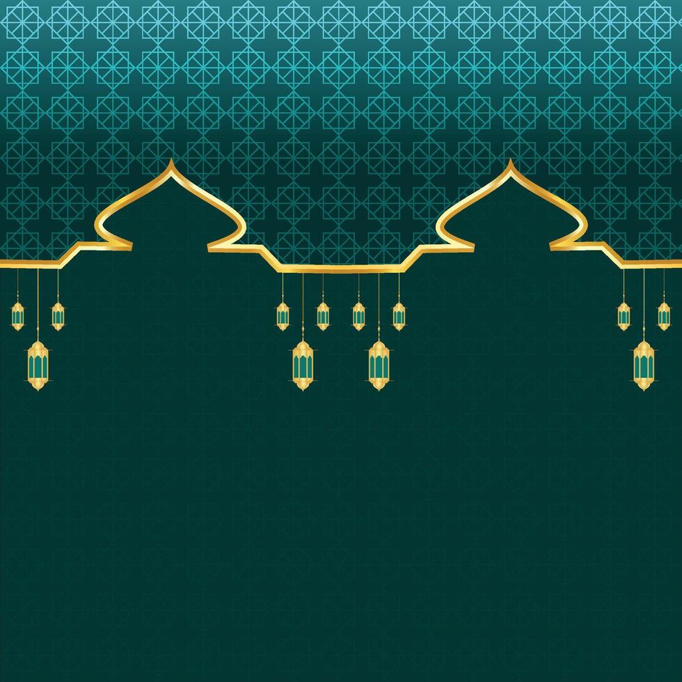 árabe ramadan kareem elegante lujo rojo y dorado fondo ornamental islámico borde islámico y estrellas colgantes decorativas adornadas con caligrafía árabe vector