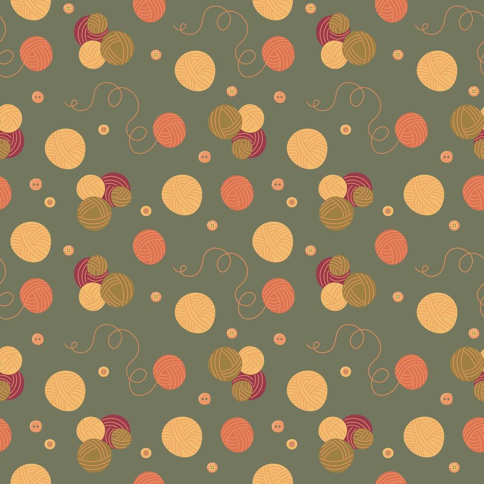 Knitting a seamless pattern. Designs for fabric, textiles, wallpaper, packaging. vector