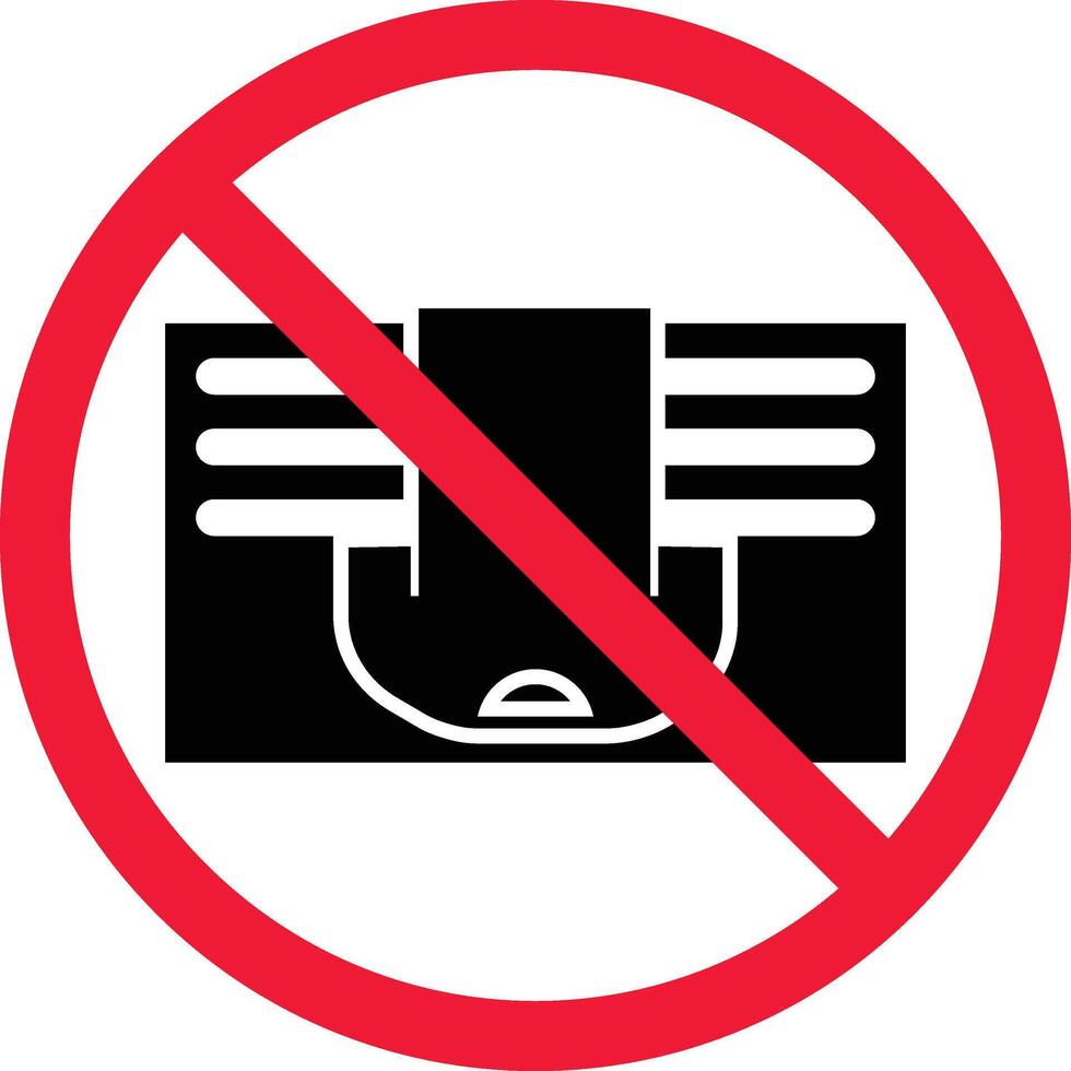 Do Not Cover Prohibition Sign Symbol vector