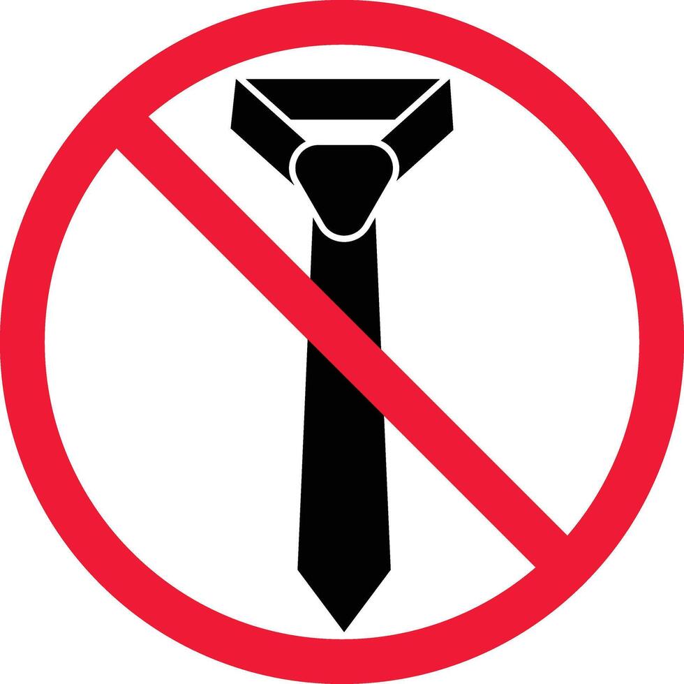 No cuello Corbata prohibición firmar símbolo vector