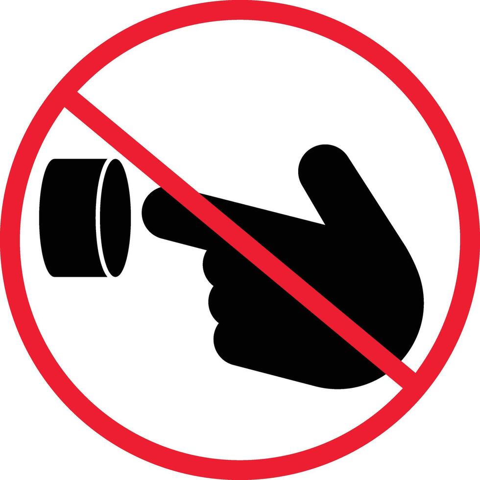 Do Not Operate Machine Prohibition Sign Symbol vector