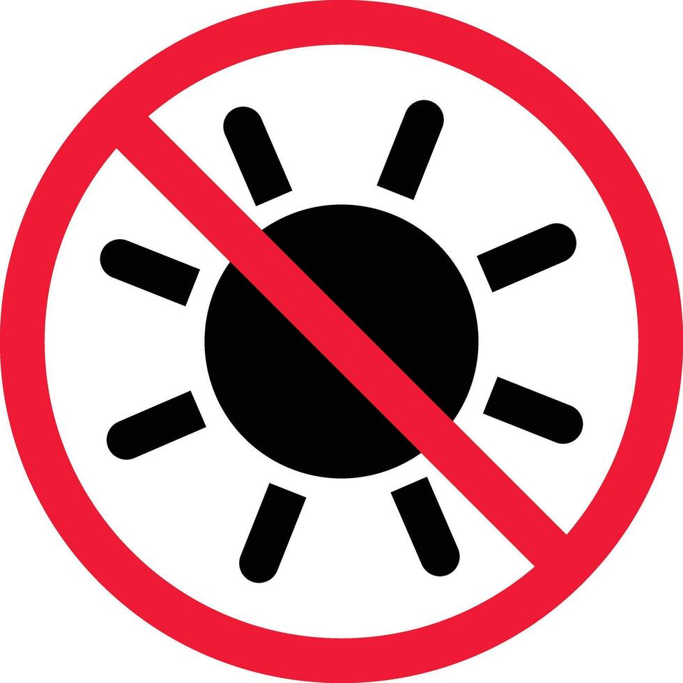 Avoid Exposure to Heat Prohibition Sign Symbol vector