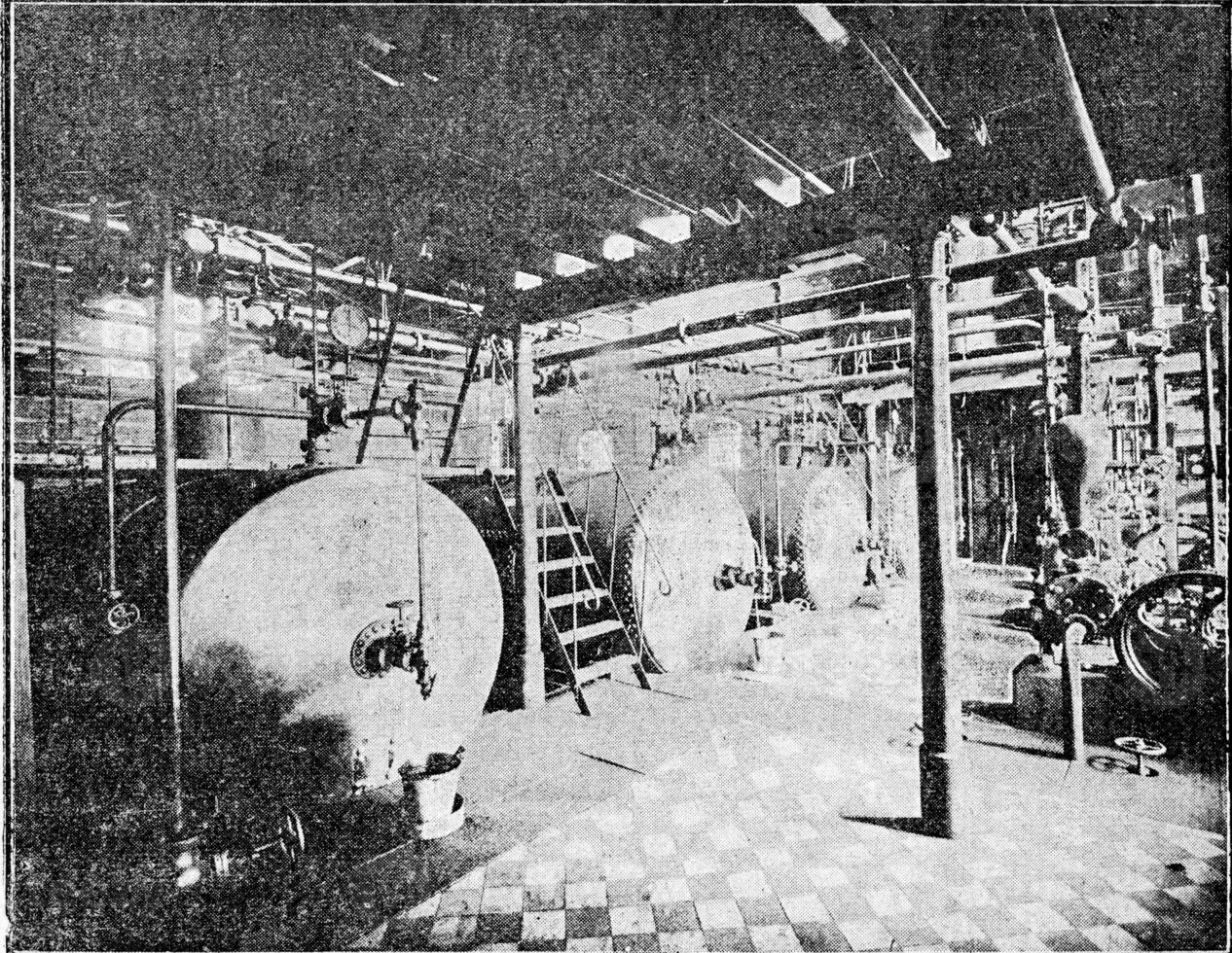 View of the interior of the plant Stendhal, vintage engraving. photo