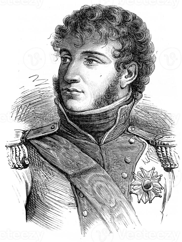 Murat, vintage engraving. photo