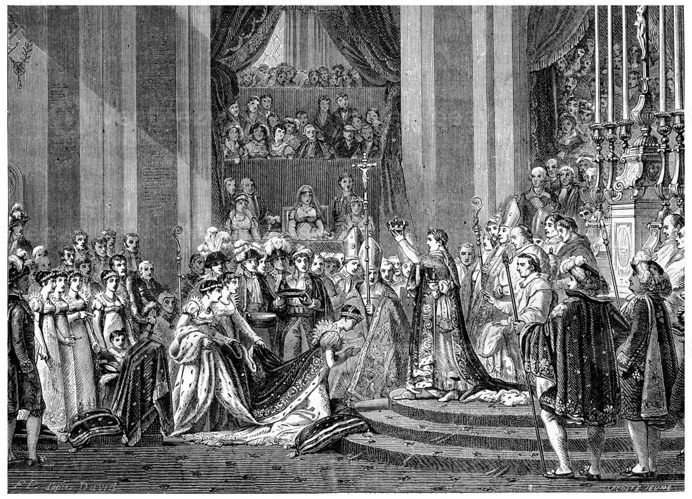 Ceremony of Consecration to Our Lady, vintage engraving. photo