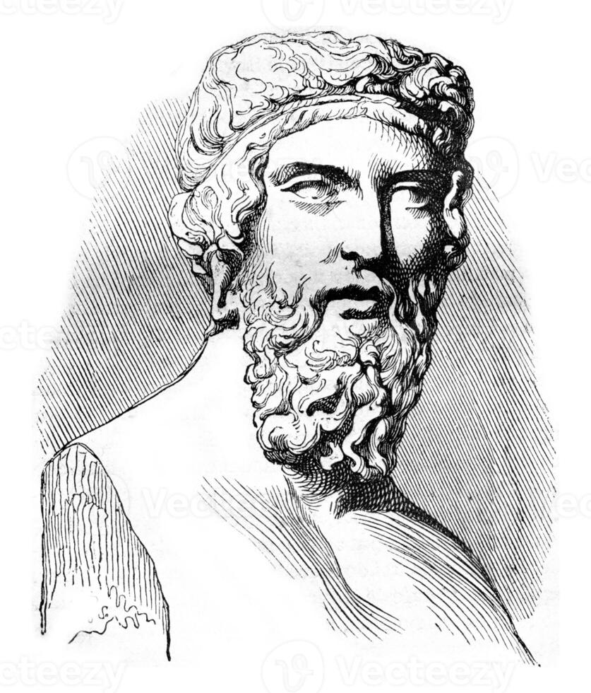 Plato, vintage engraving. photo