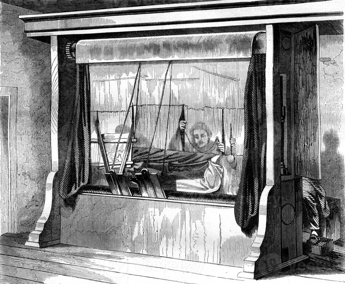 Gobelins Manufactory, A job, vintage engraving. photo