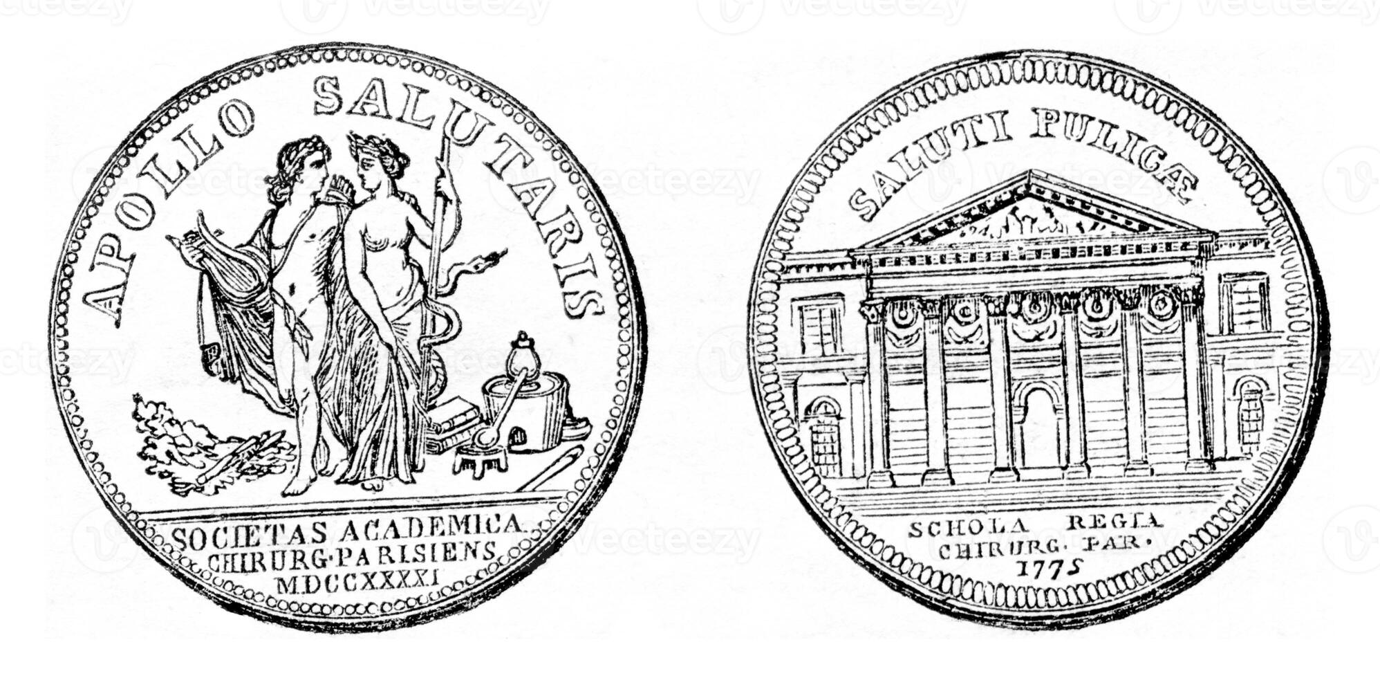 Fig 1- Reversal of a token of the Company surgery, Apollo and Health, Fig 2- Reversal of a token strikes for the inauguration of the School of surgery photo