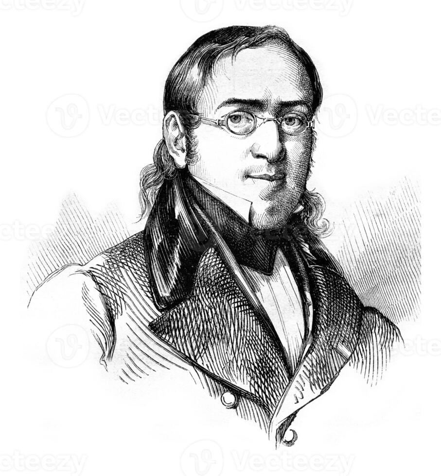 Matthew Bonafous, vintage engraving. photo