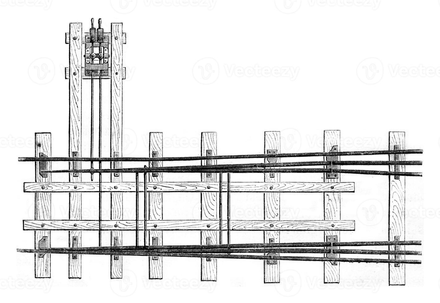 Needles triple double crossing, vintage engraving. 40113316 Stock Photo at Vecteezy