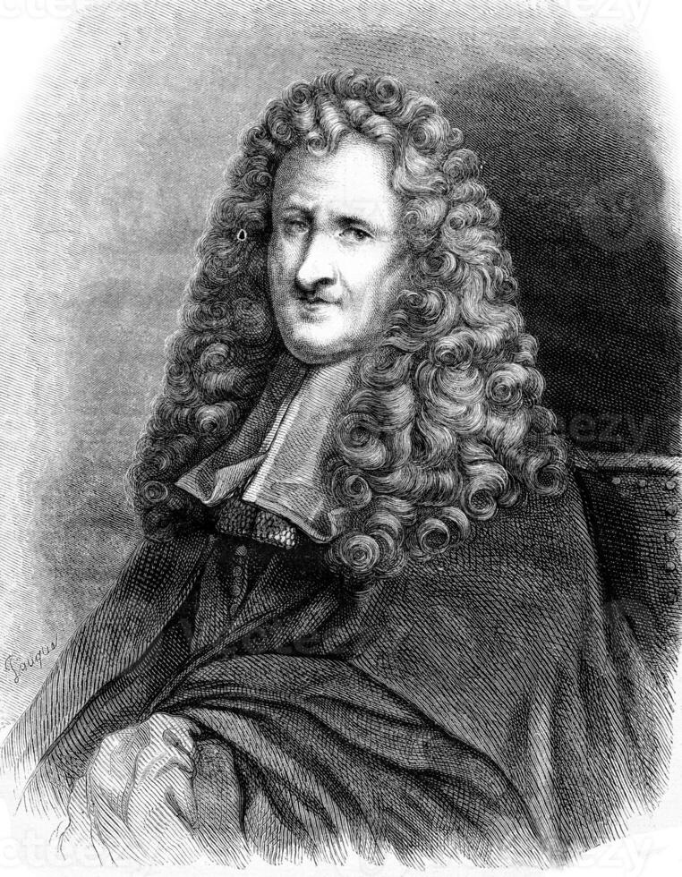 Pierre Corneille, of after the French Plutarch, vintage engraving. photo