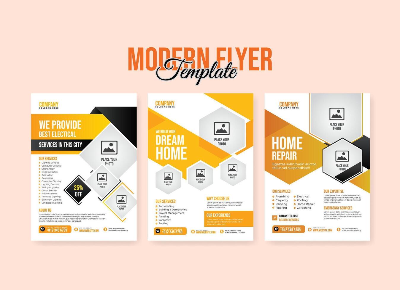 creative and modern flyer rollup banner social media post banner template bundle collection vector