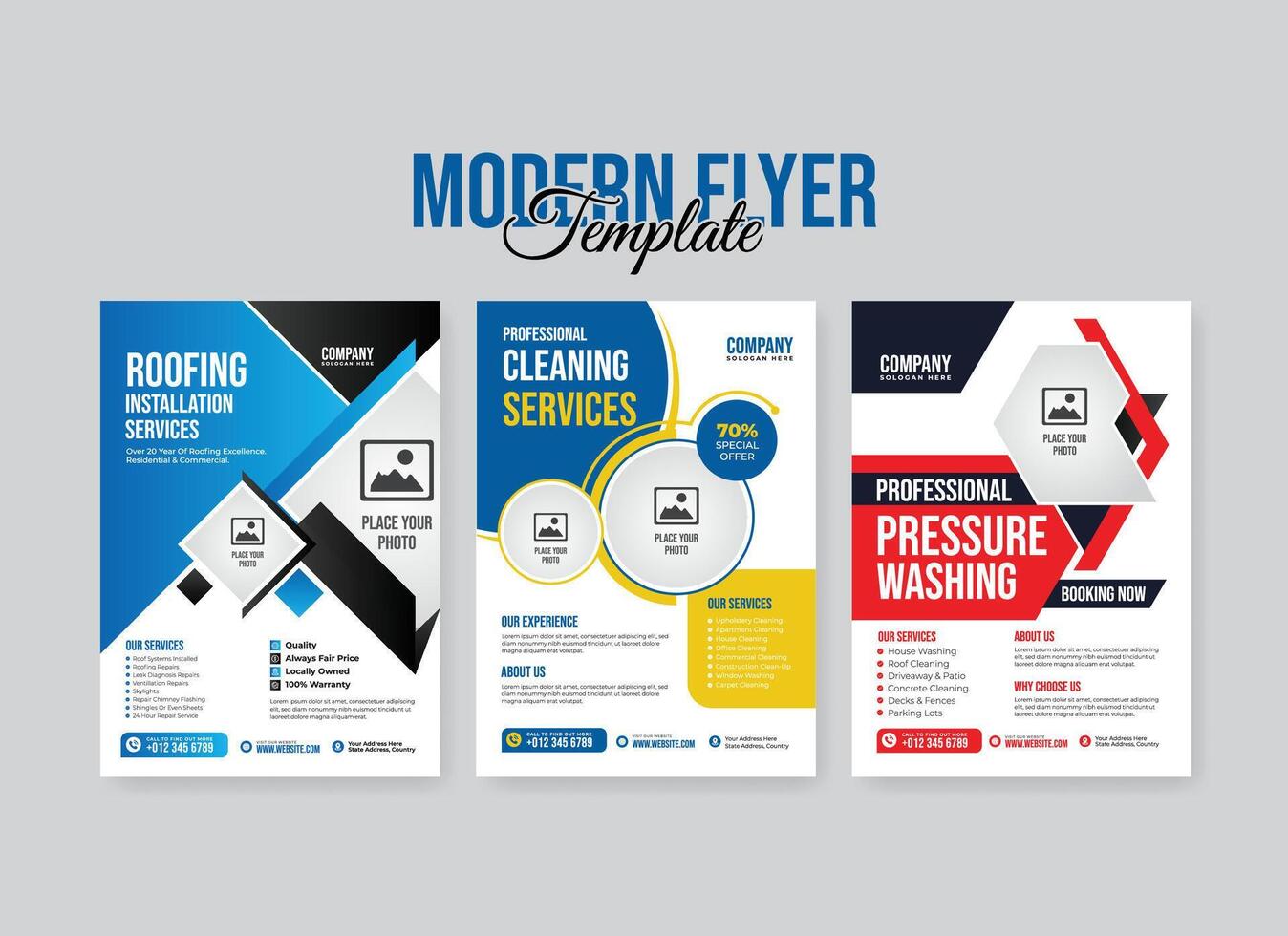 creative and modern flyer rollup banner social media post banner template bundle collection vector