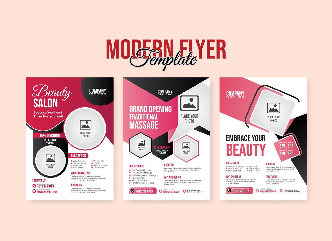 creative and modern flyer rollup banner social media post banner template bundle collection vector