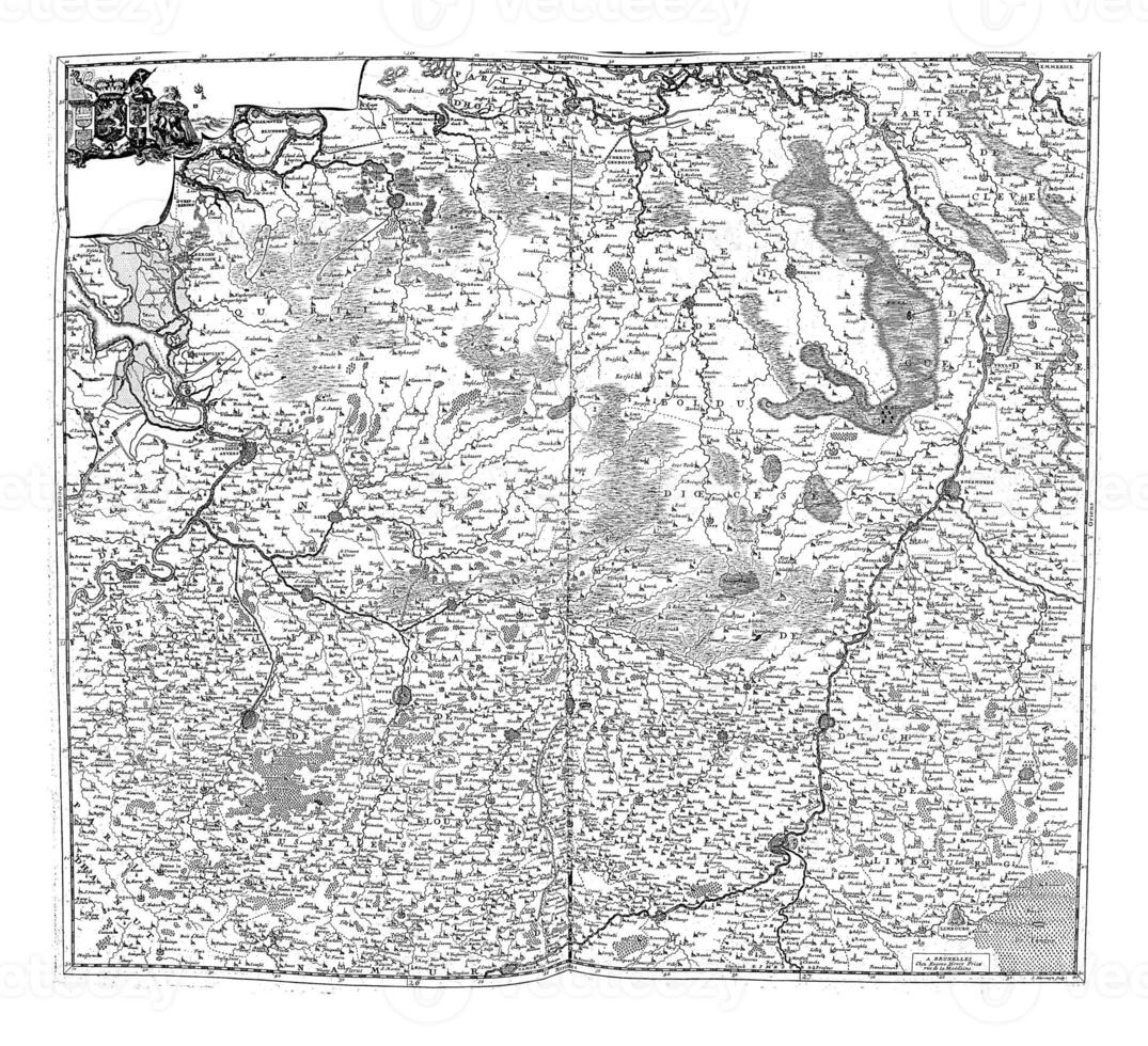mapa de brabante y Limburgo, Clásico ilustración. foto