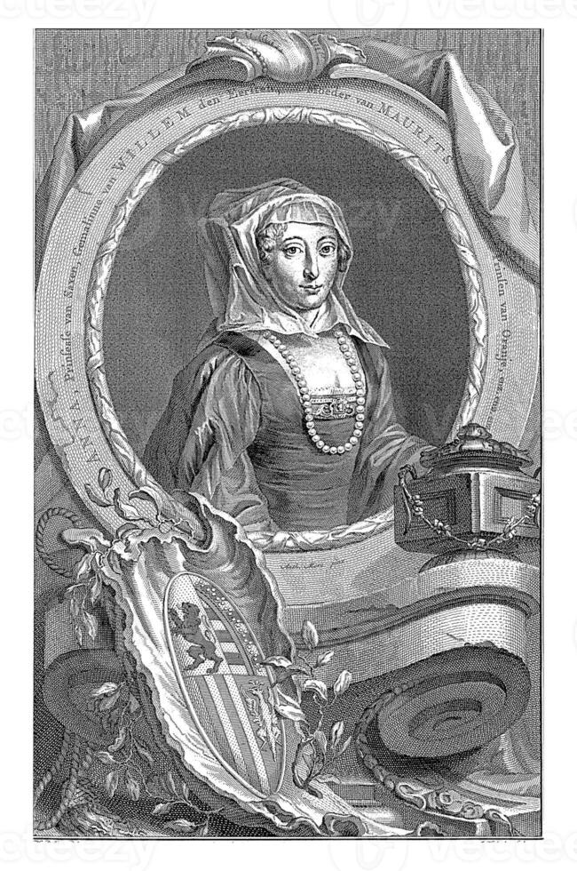 Portrait of Anna van Saksen, vintage illustration. photo