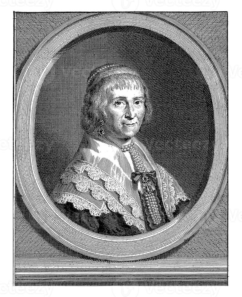 Portrait of Louise de Coligny, vintage illustration. photo