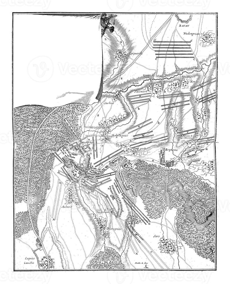 Battle of Malplaquet, vintage illustration. photo