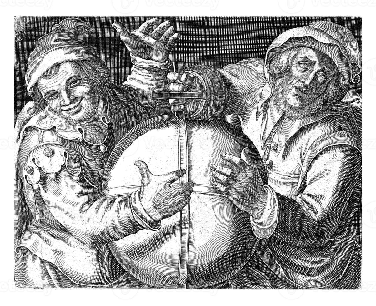 The philosophers Heraklite and Democriet photo