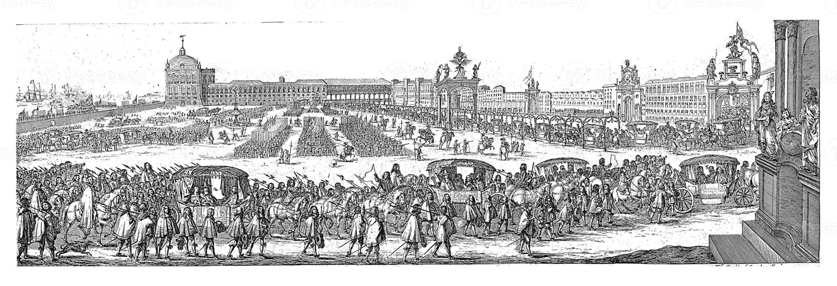 Parade in Lisbon prior to the departure of Catherine of Braganza, Dirk Stoop, 1662 photo