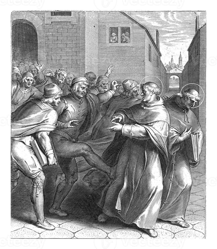 Thomas y Santo Buenaventura son expulsado desde el universidad, cornelis boel, después otón camioneta vena, 1610 foto