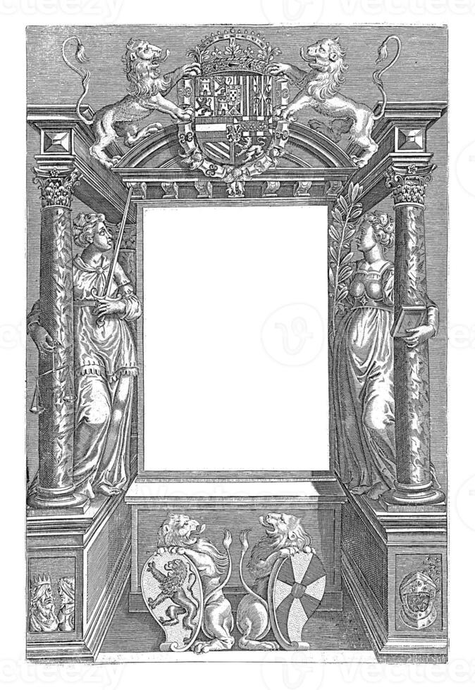 Altar with allegorical figures photo