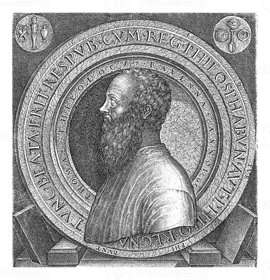 Portrait of philologist Thomas of Ravenna, Lambertus Suavius, 1560 photo