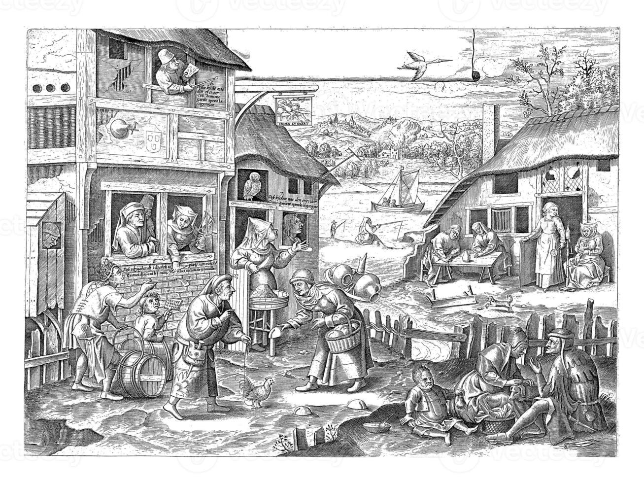 Luiaards, Frans Huys, after Jheronimus Bosch, after Cornelis Massijs, 1546 - 1562 photo