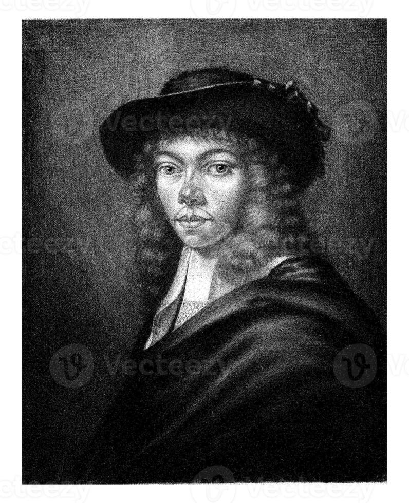 Self-portrait, Christiaan Hagen, 1663 - 1695 photo
