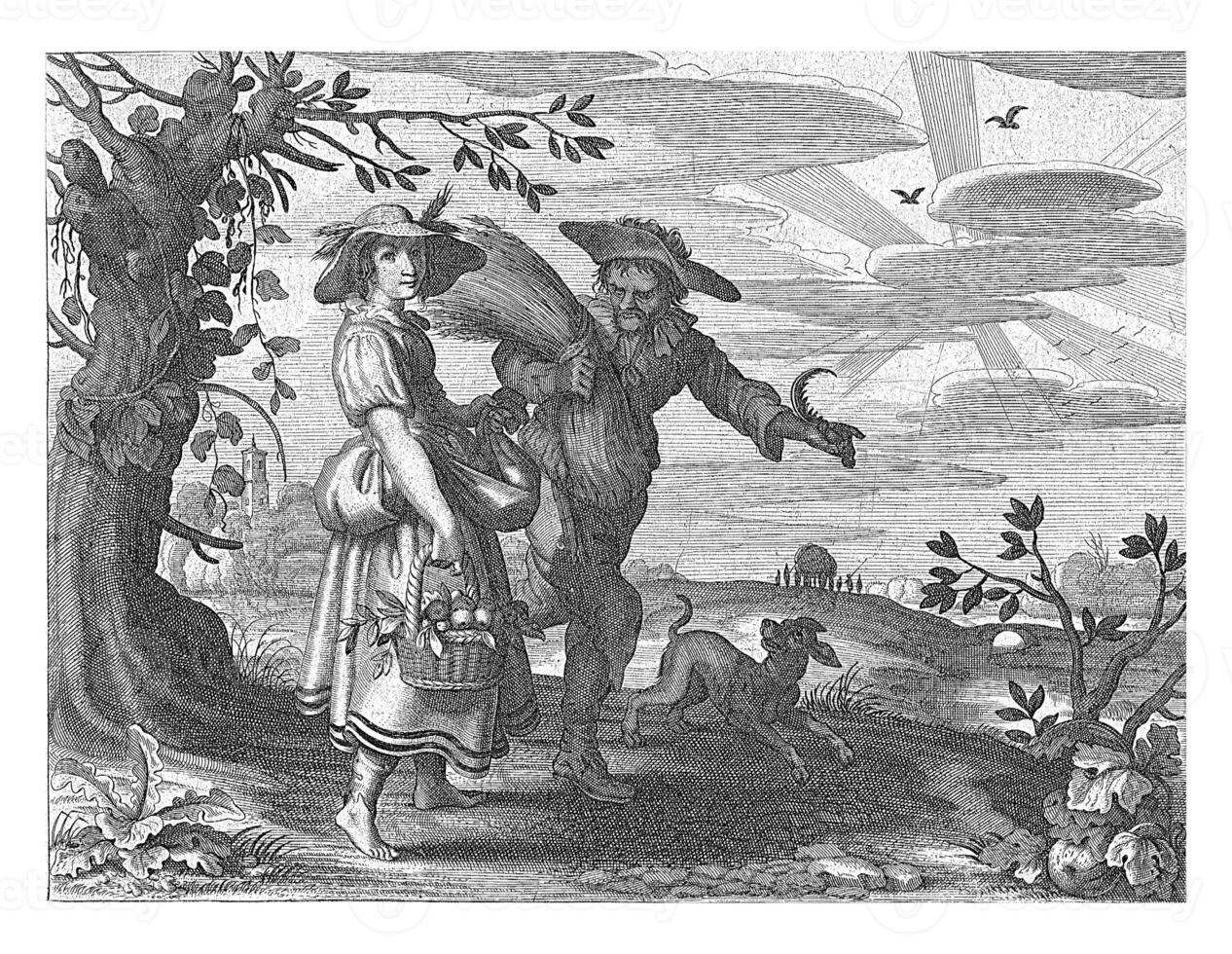 Summer, Daniel van den Bremden, after Adriaen Pietersz. van de Venne, 1625 - 1630 photo