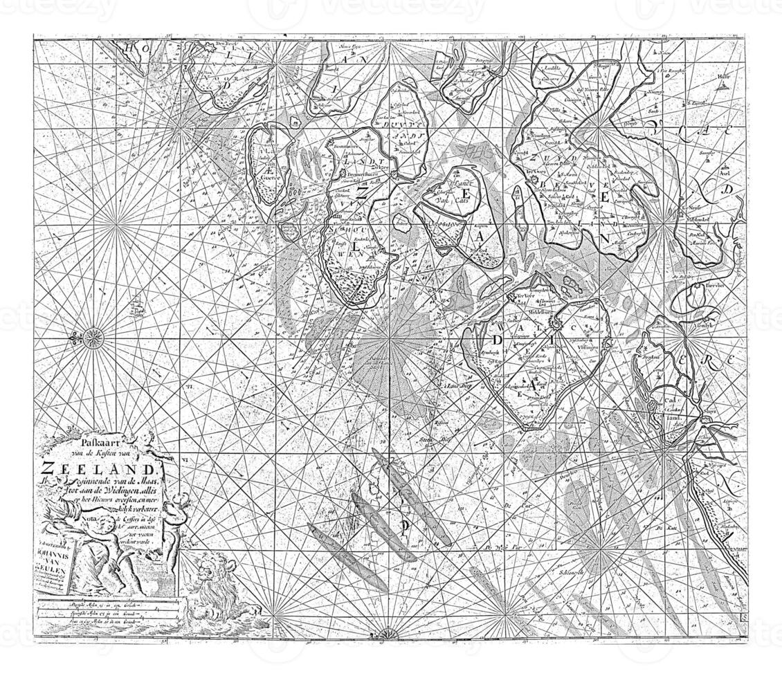 Map of the Zeeland Islands and part of the North Sea, Jan Luyken photo