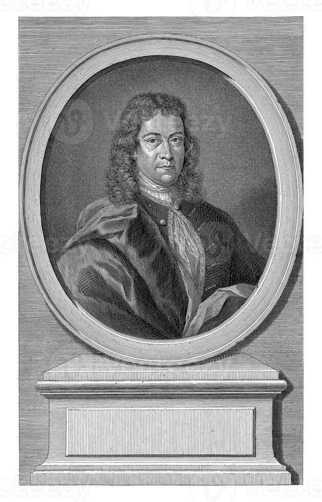 Portrait of Peter Kolb, Jacob Houbraken, 1708 - 1780 photo