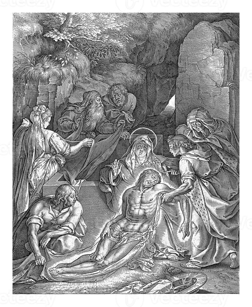 Entombment of Christ, Hieronymus Wierix photo