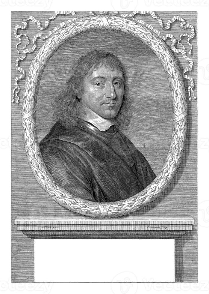 Portrait of Gerard Hulft, Abraham Bloteling, after Govert Flinck, 1656 - 1690 photo