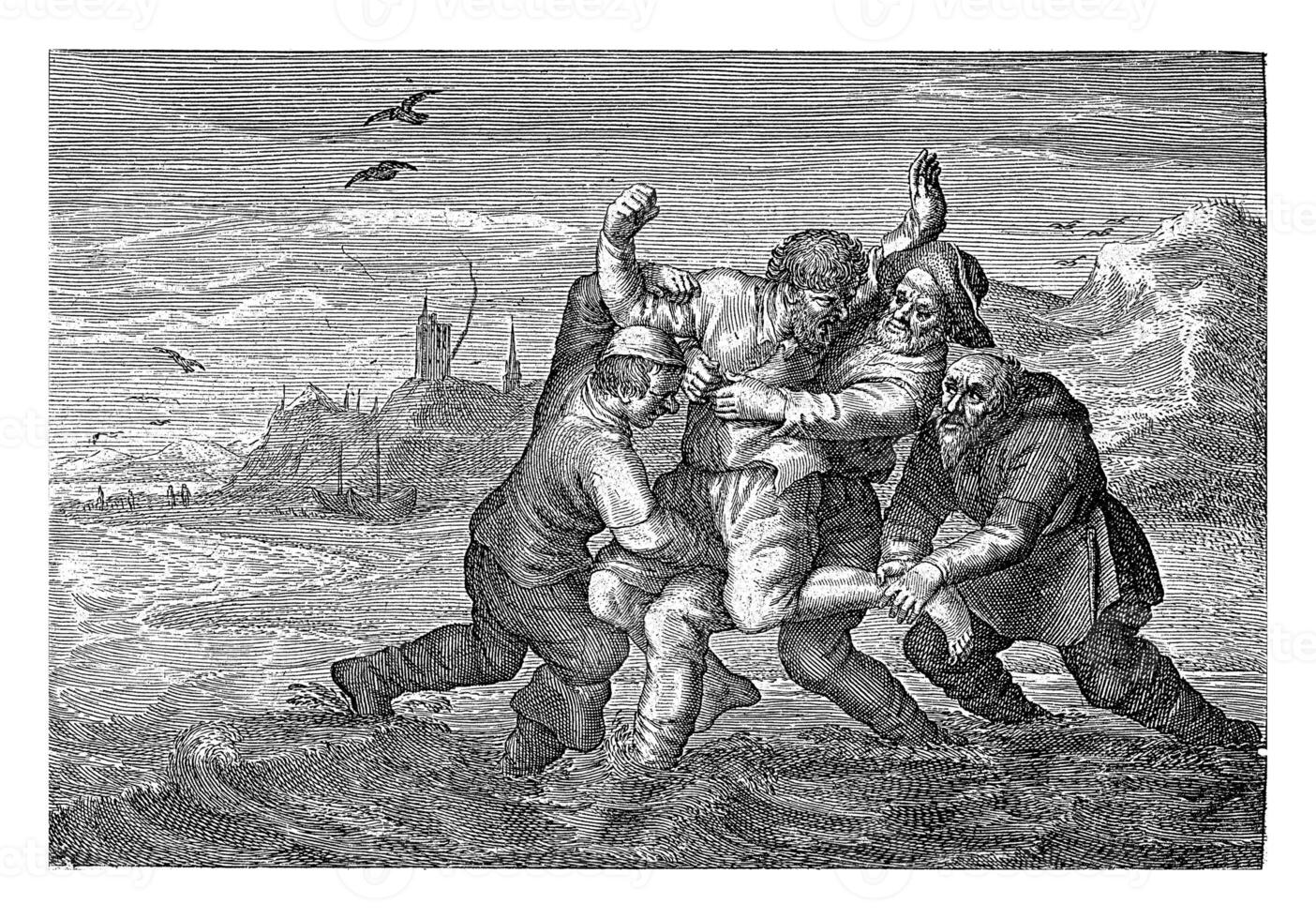 Battle at the Sea, Albert Poel, after Adriaen Pietersz. van de Venne, 1624 photo