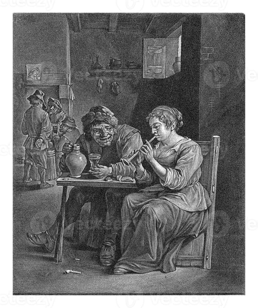 Inn with a Woman Playing the Flute photo