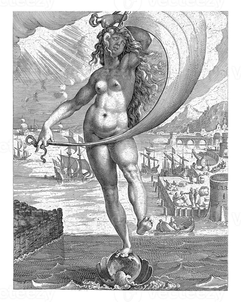Fortuna, Zacharias Dolendo, after Jacob de Gheyn II, c. 1596 - c. 1597 photo