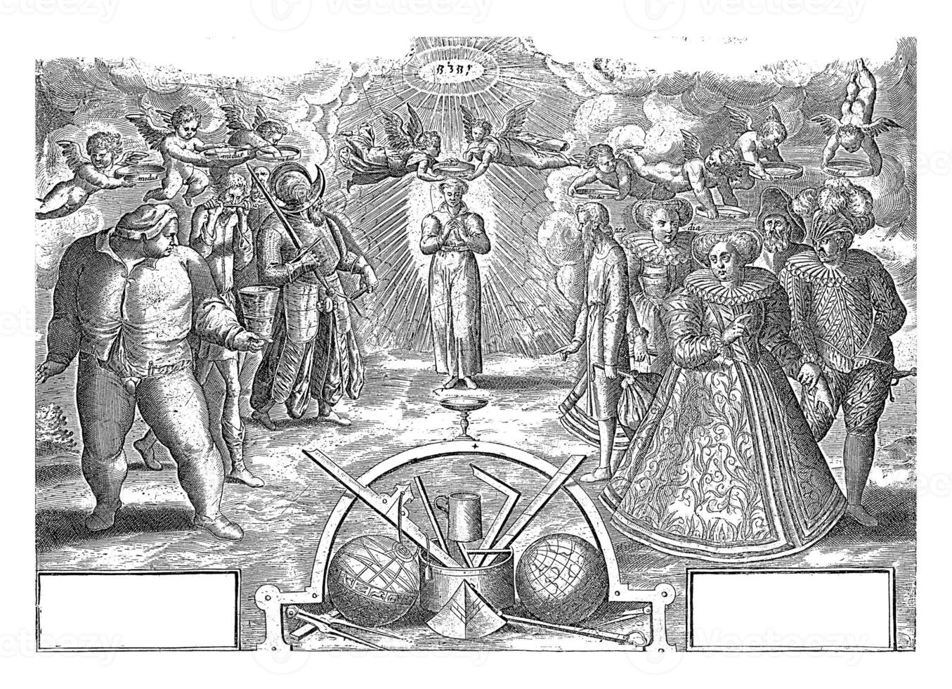 Temperance with Sins Personified, Jan Snellinck I attributed to, after Maerten de Vos, c. 1626 - 1676 photo