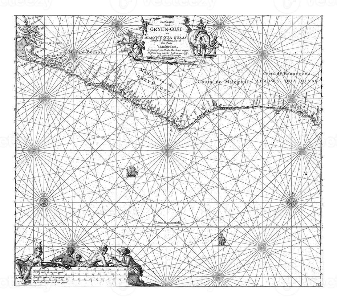 Passport map of the west coast of Africa, Jan Luyken photo