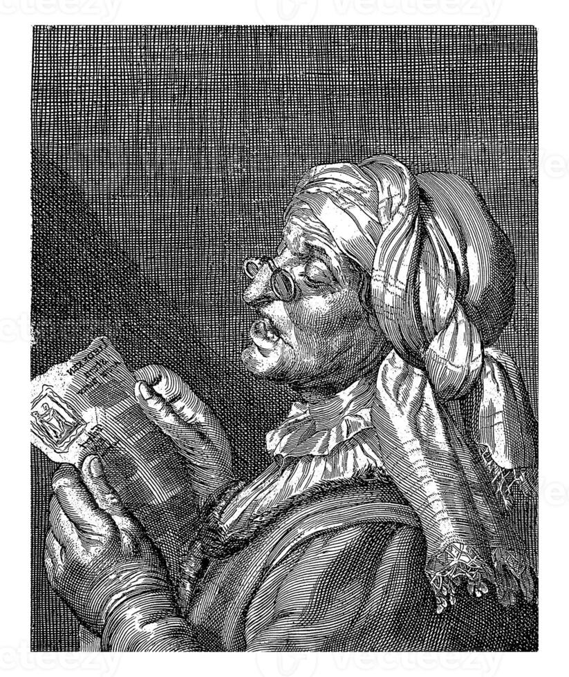 Singing Woman, Cornelis Bloemaert photo