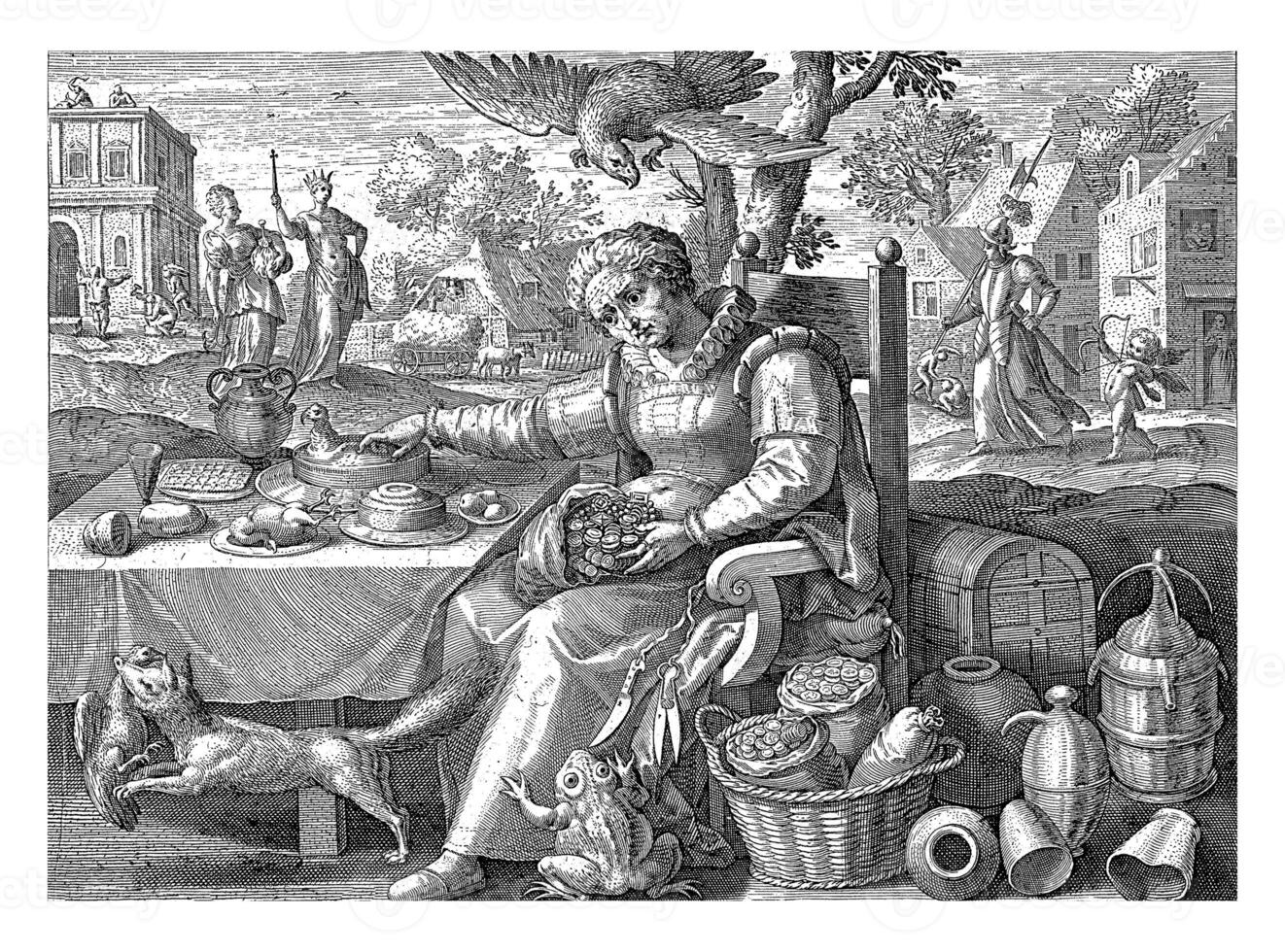 Desire, Raphael Sadeler I, after Maerten de Vos, 1592 photo