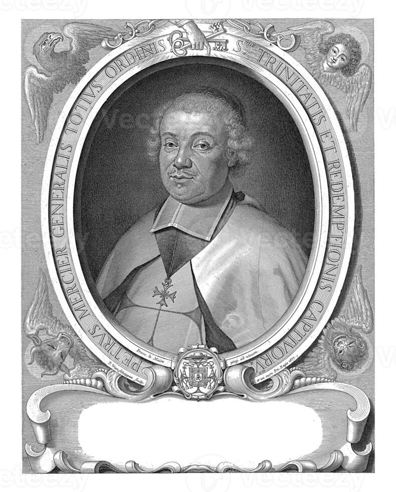 Portrait of Petrus Mercier, Pieter van Schuppen photo