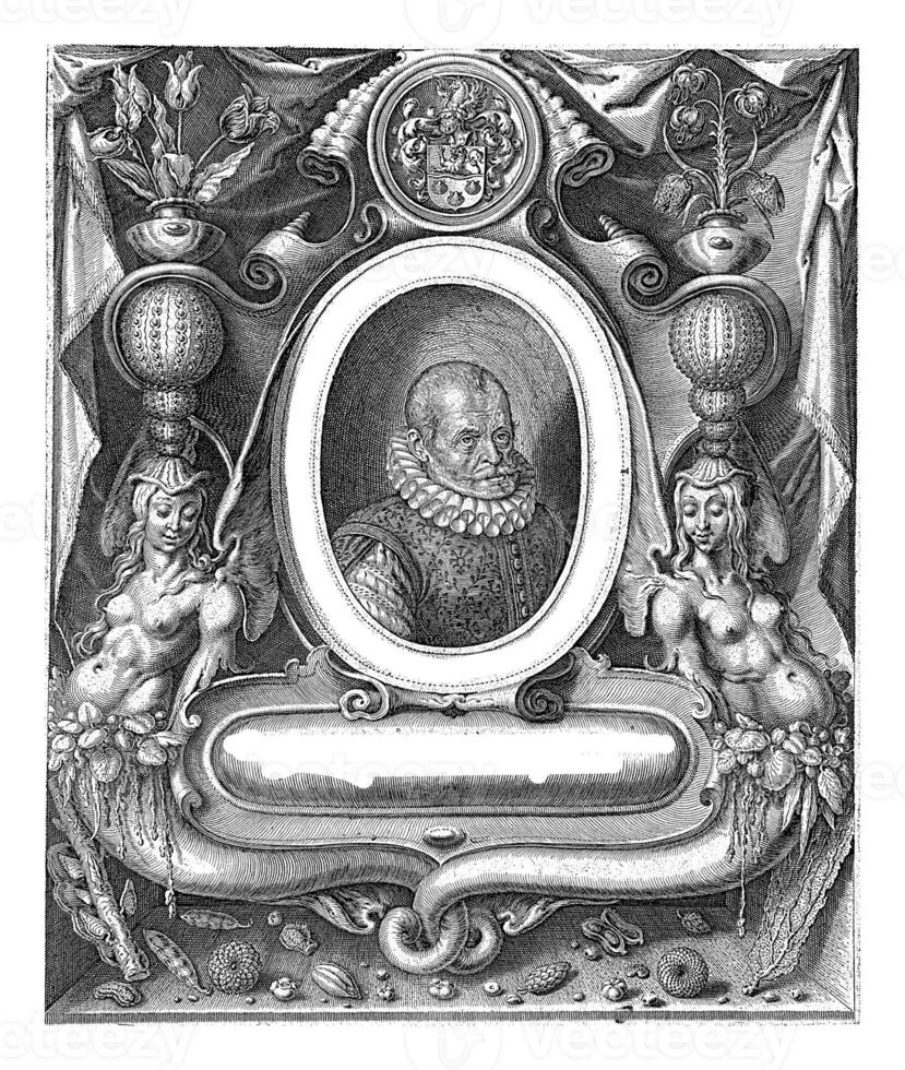 Portrait of Carolus Clusius at the age of 75, Jacob de Gheyn photo